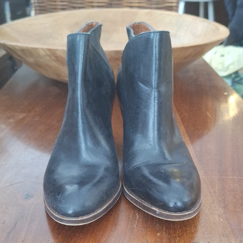 Black Lucky Brand  Leather Ankle Boots